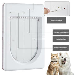 Smart Electronic Pet Door with 3 Modes for Small & Medium Pets