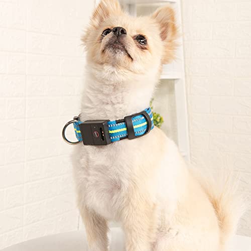 Rechargeable LED Dog Collar with Reflective Strips for Night Safety