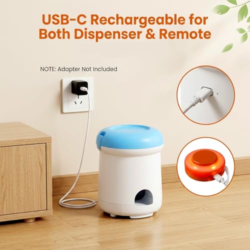 Button-Activated Automatic Dog Treat Dispenser Interactive Toy