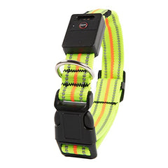 Rechargeable LED Dog Collar with Reflective Strips for Night Safety