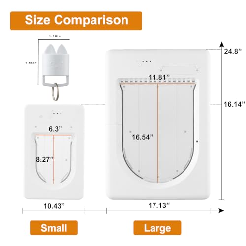Smart Electronic Pet Door with 3 Modes for Small & Medium Pets