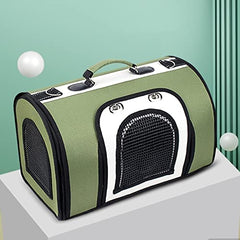 Small Rolling Pet Carrier Bag for Dogs & Cats, Green