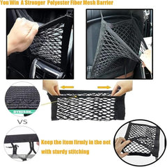 Dog Car Net Barrier with Storage Pouch for Cars & SUVs
