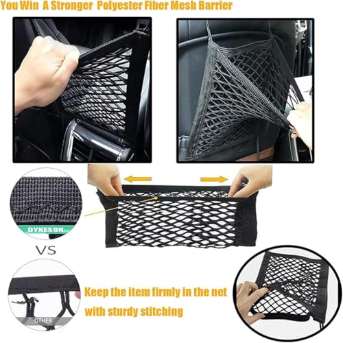 Dog Car Net Barrier with Storage Pouch for Cars & SUVs