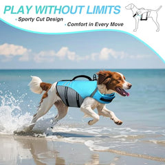 Sports-Style Dog Life Vest for Swimming & Water Safety