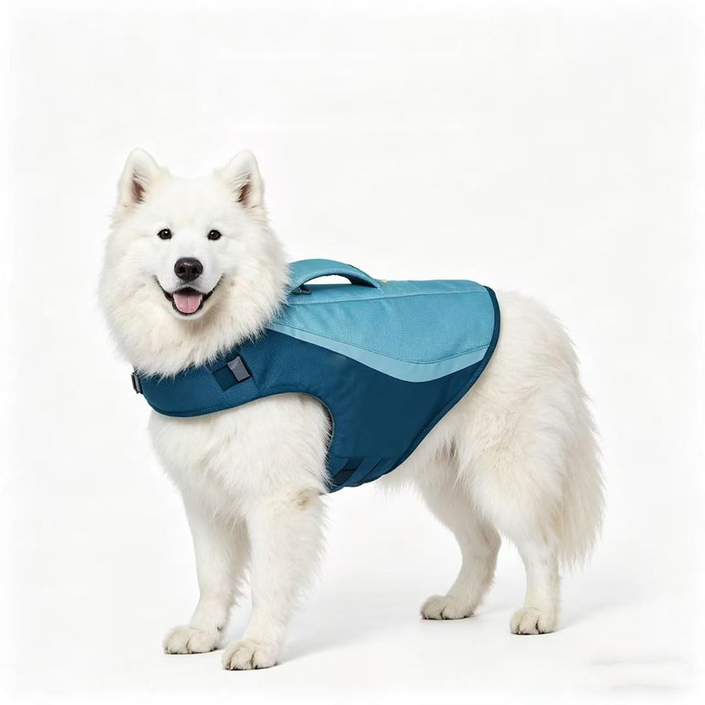 Adjustable Dog Life Jacket with Handle for Swimming & Boating