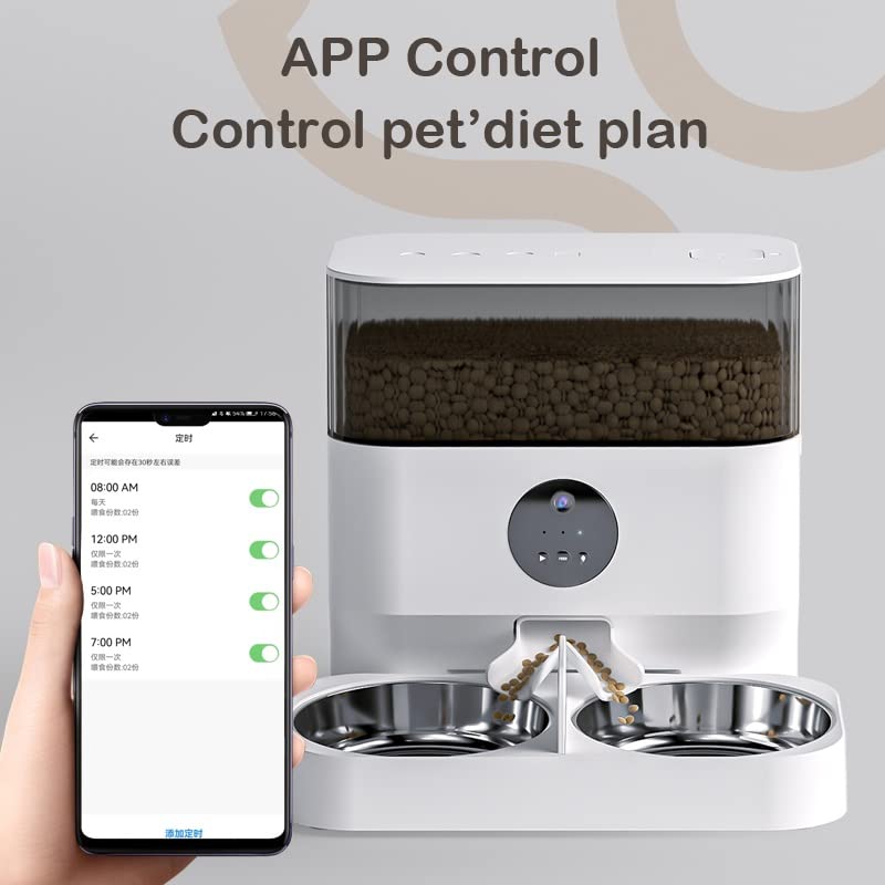 5L Automatic Smart Pet Feeder with Dual Bowls & Timed Feeding