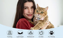 Reflective Waterproof AirTag Pet Collar with QR Code for Cats & Dogs