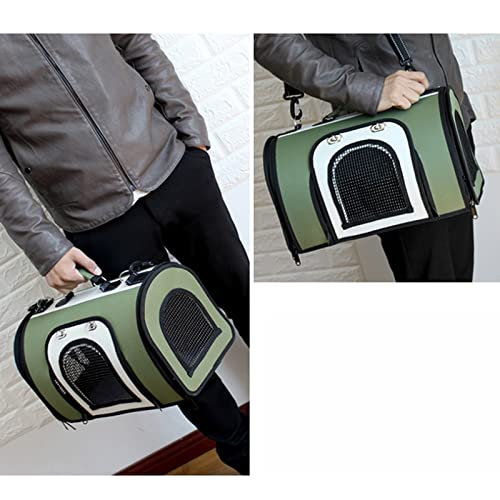 Small Rolling Pet Carrier Bag for Dogs & Cats, Green