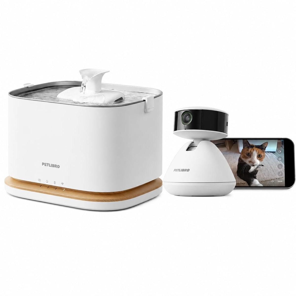 Cordless Smart Pet Water Fountain with App Monitoring & 3L Capacity