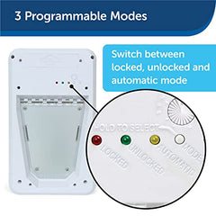 Programmable Electronic Pet Door with Smart Collar Access for Large Pets