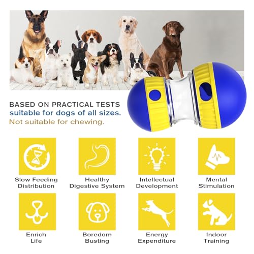 Interactive Dog Treat Dispenser Ball Toy for Mental Stimulation