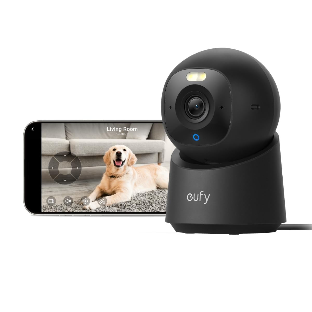 4K Indoor Pet Camera with 360° Pan-Tilt & Auto Tracking