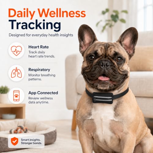 Smart Dog Health & Activity Monitoring Collar with App Controls