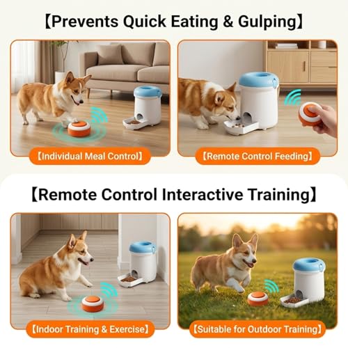 Button-Activated Automatic Dog Treat Dispenser Interactive Toy
