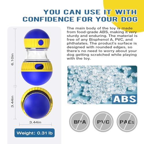 Interactive Dog Treat Dispenser Ball Toy for Mental Stimulation