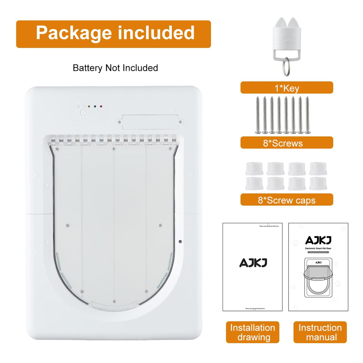 Smart Electronic Pet Door with 3 Modes for Small & Medium Pets