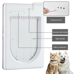 Smart Electronic Pet Door with 3 Modes for Small & Medium Pets