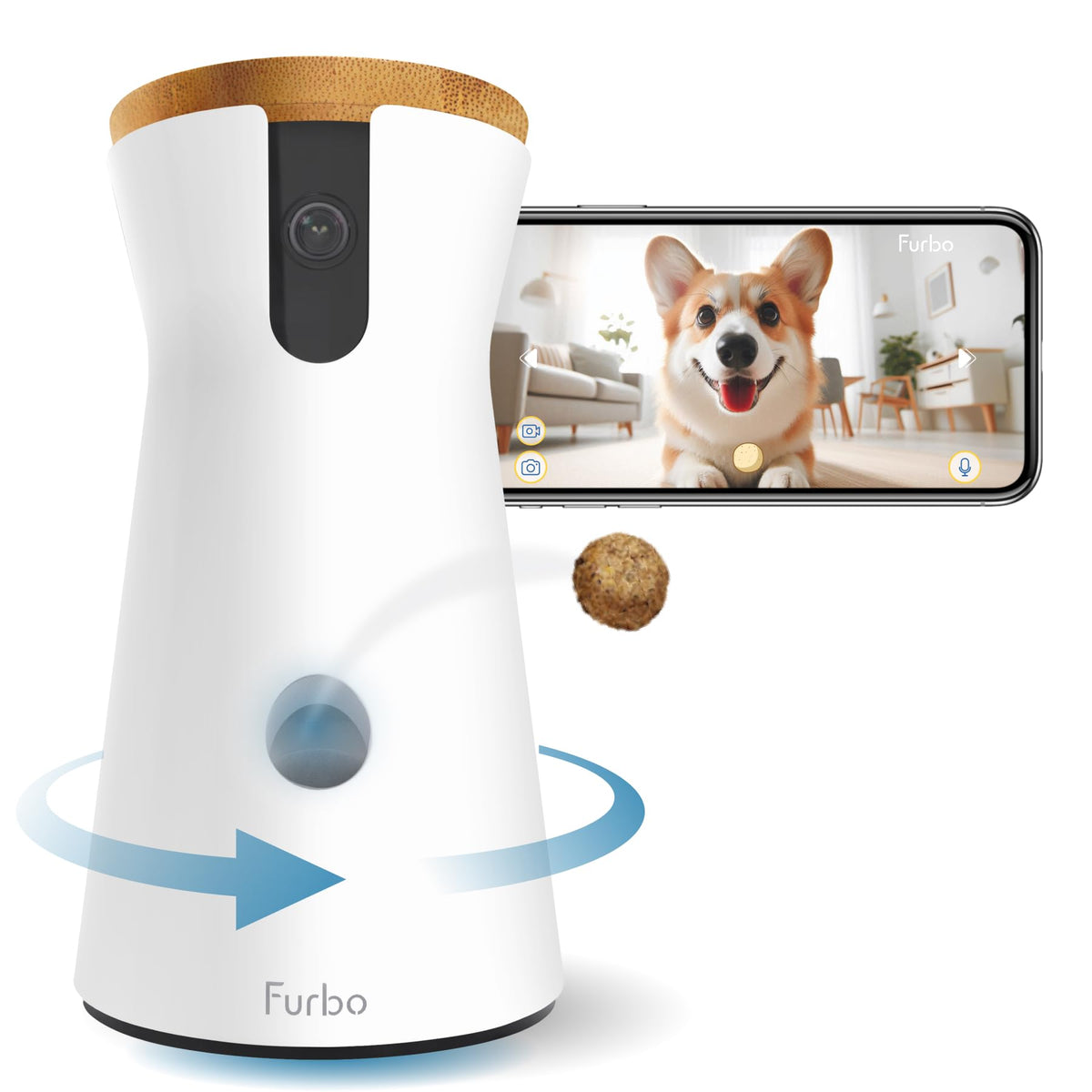 Furbo 360° Pet Camera with HD Monitoring & Treat Dispensing