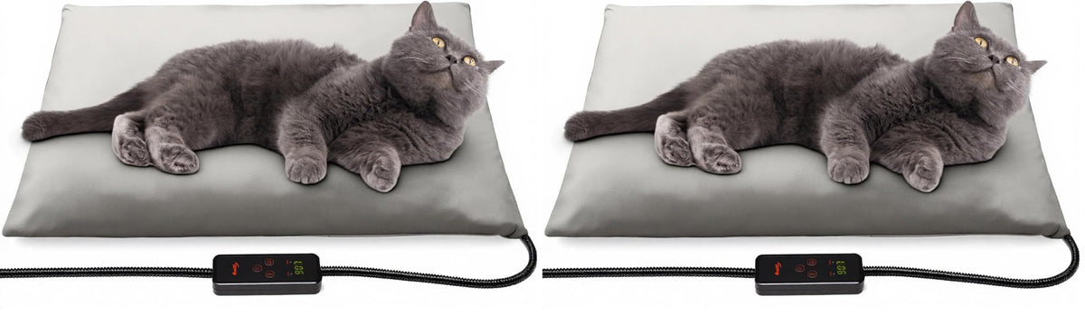 Pet Heating Pad with 6 Temperature Levels & Timer for Dogs & Cats