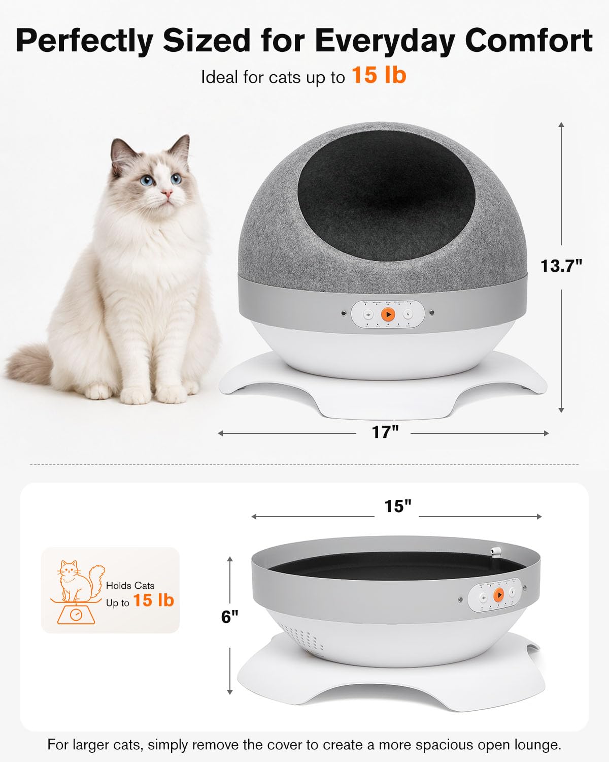 Smart Heated & Cooling Cat House for Small to Medium Cats