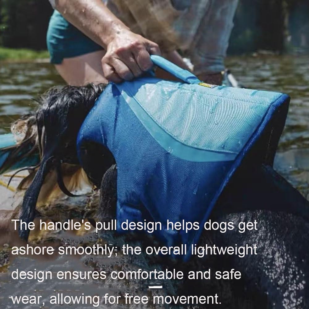 Dog Life Jacket with Grab Handle for Swimming & Water Safety