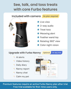 Furbo 360° Pet Camera with HD Monitoring & Treat Dispensing