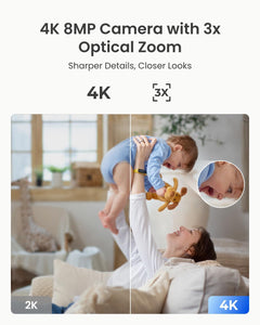 5MP Indoor Pet Camera with 3X Zoom & Auto Tracking