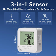 4G Remote Pet Temperature & Humidity Monitor with App Alerts
