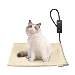 Pet Heating Pad with 6 Temperature Levels & Timer for Dogs & Cats