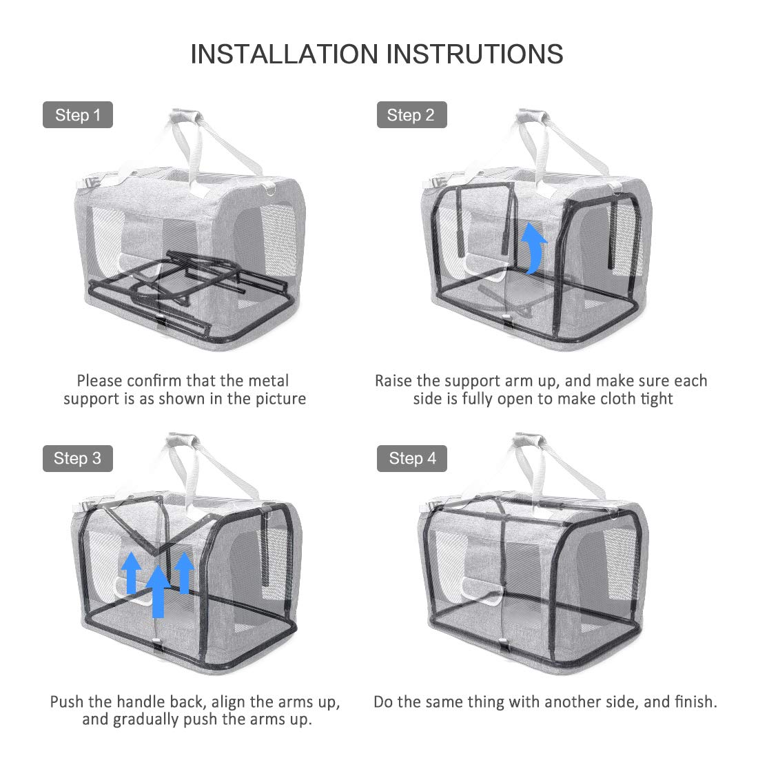 Extra Large Soft-Sided Pet Carrier, Foldable & Ventilated for Travel
