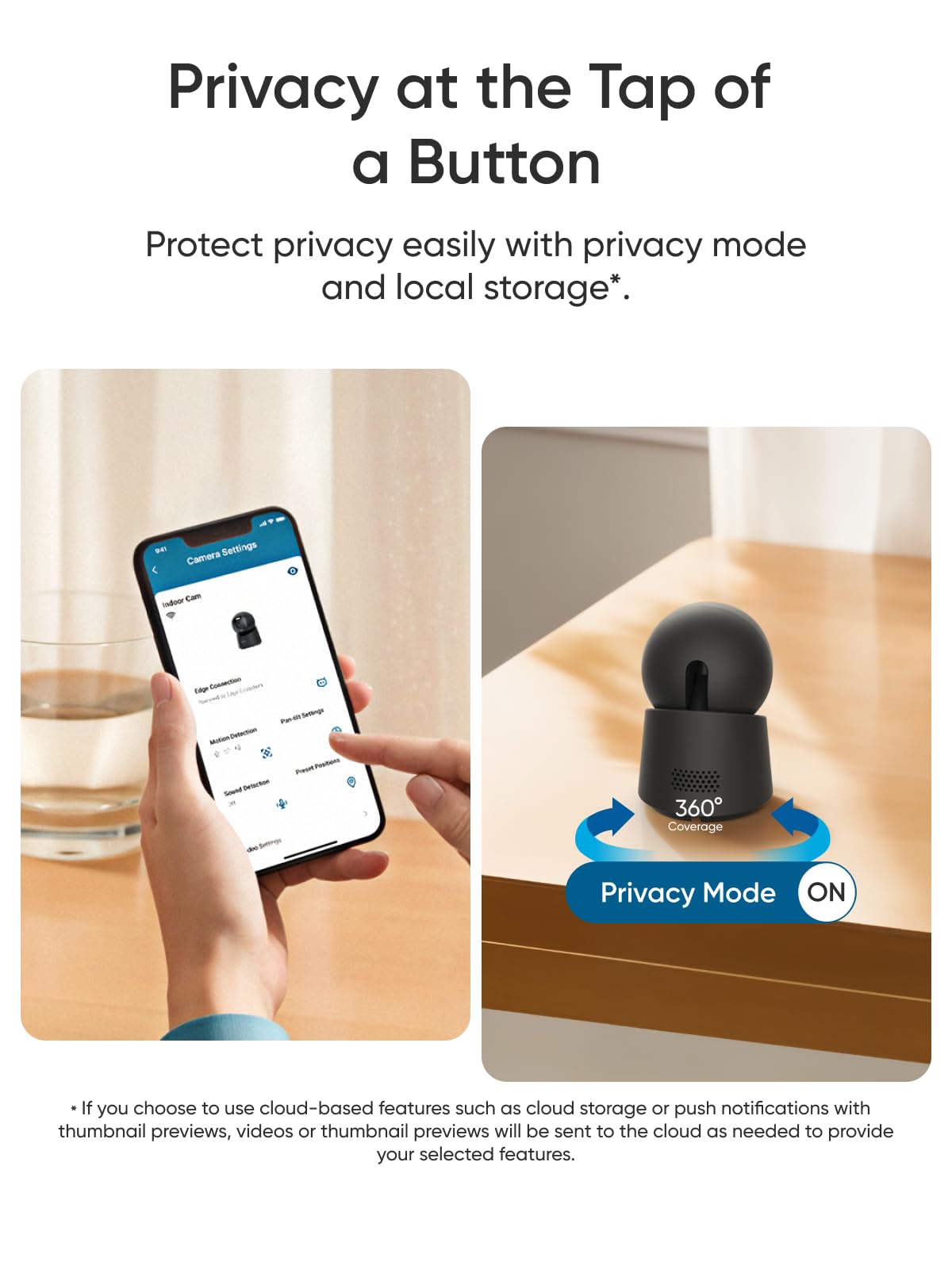 4K Indoor Pet Camera with 360° Pan-Tilt & Auto Tracking
