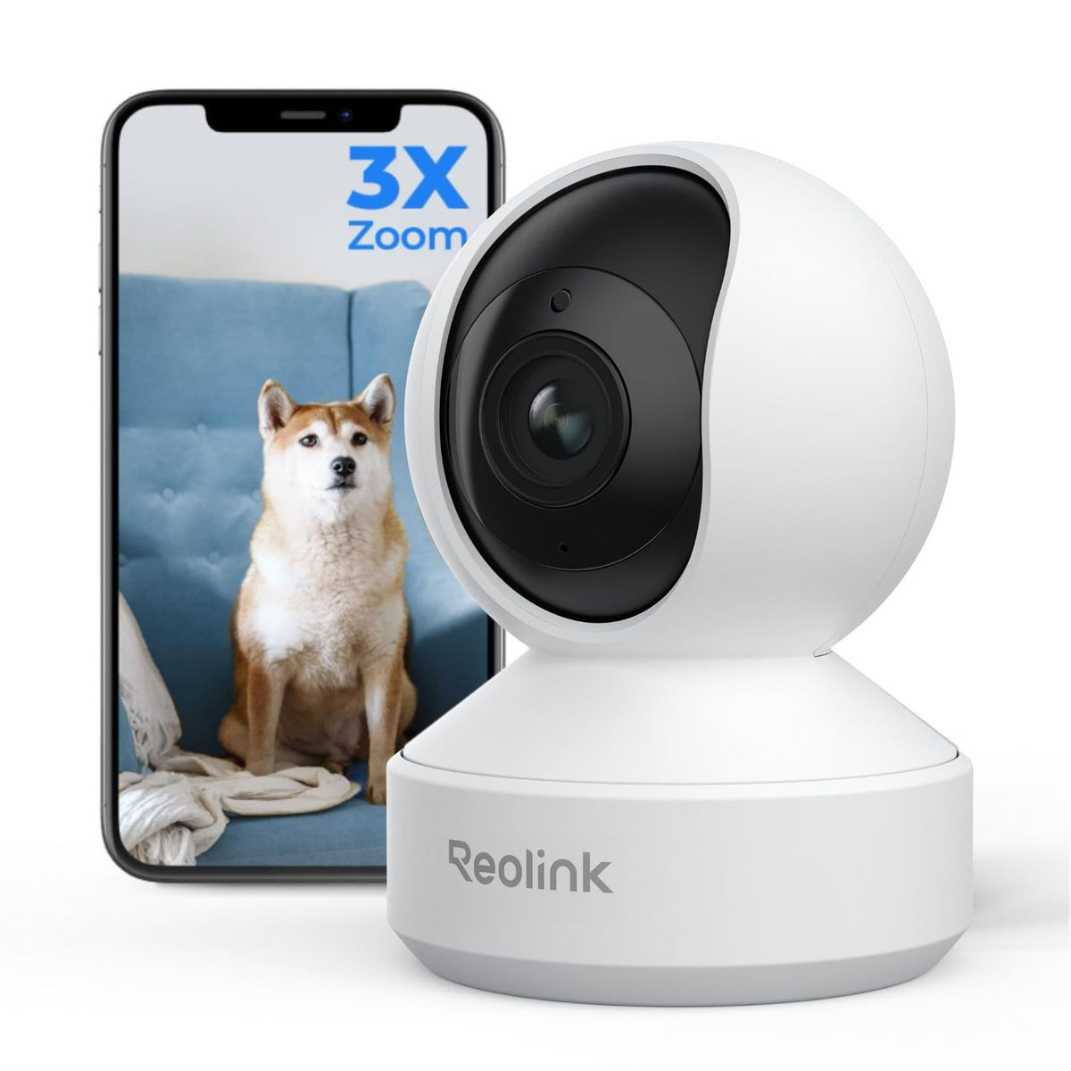 5MP Indoor Pet Camera with 3X Zoom & Auto Tracking