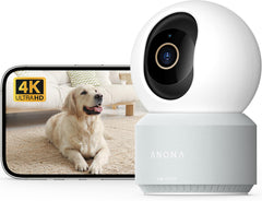 4K Indoor Pet Security Camera with HD Video Monitoring