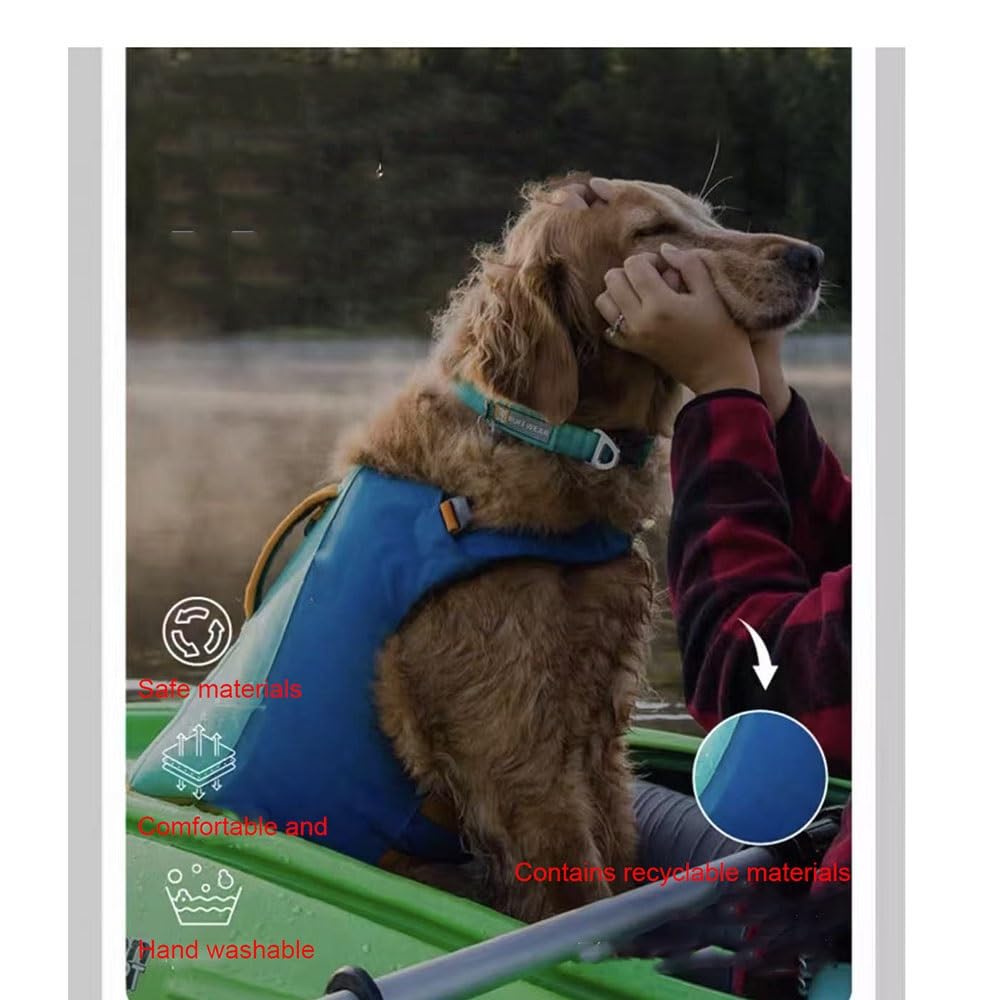 Adjustable Dog Life Jacket with Handle for Swimming & Boating