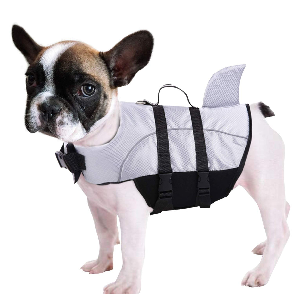 Ripstop Shark Dog Life Jacket for Small & Medium Dogs