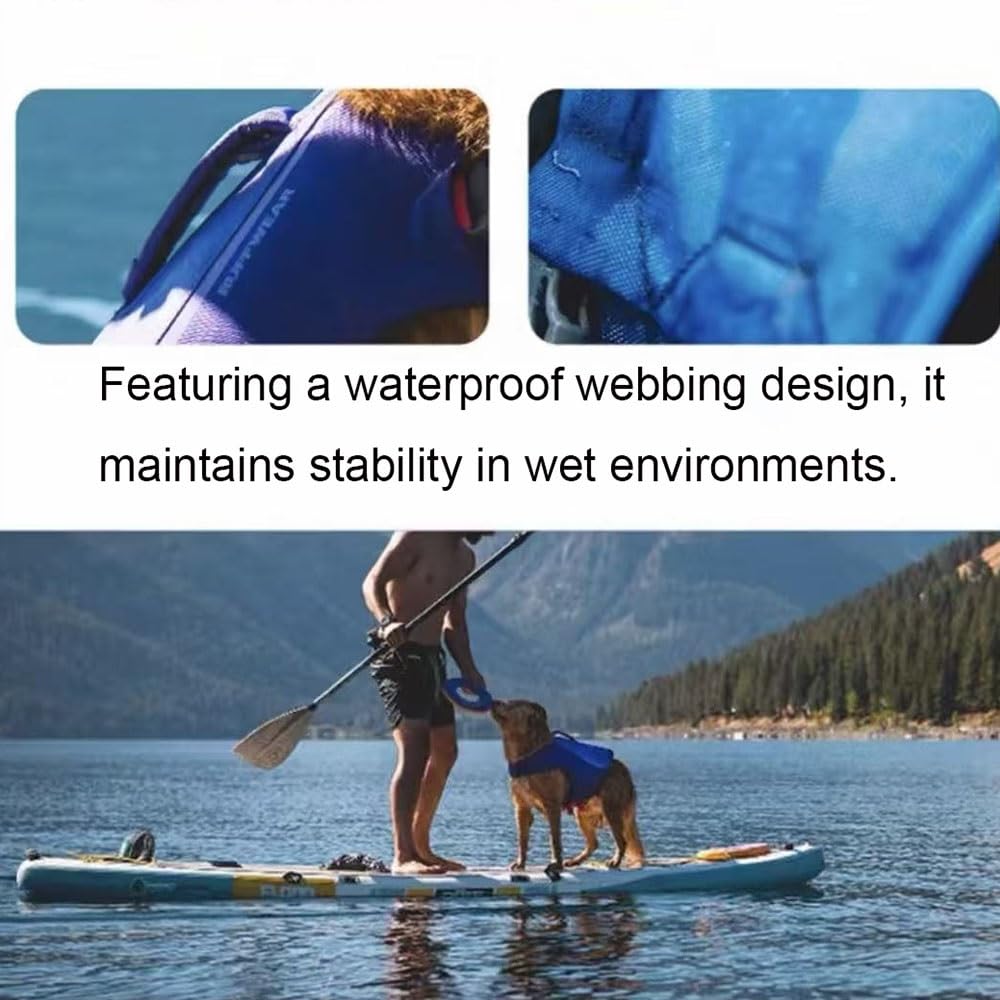 Adjustable Dog Life Jacket with Handle for Swimming & Boating