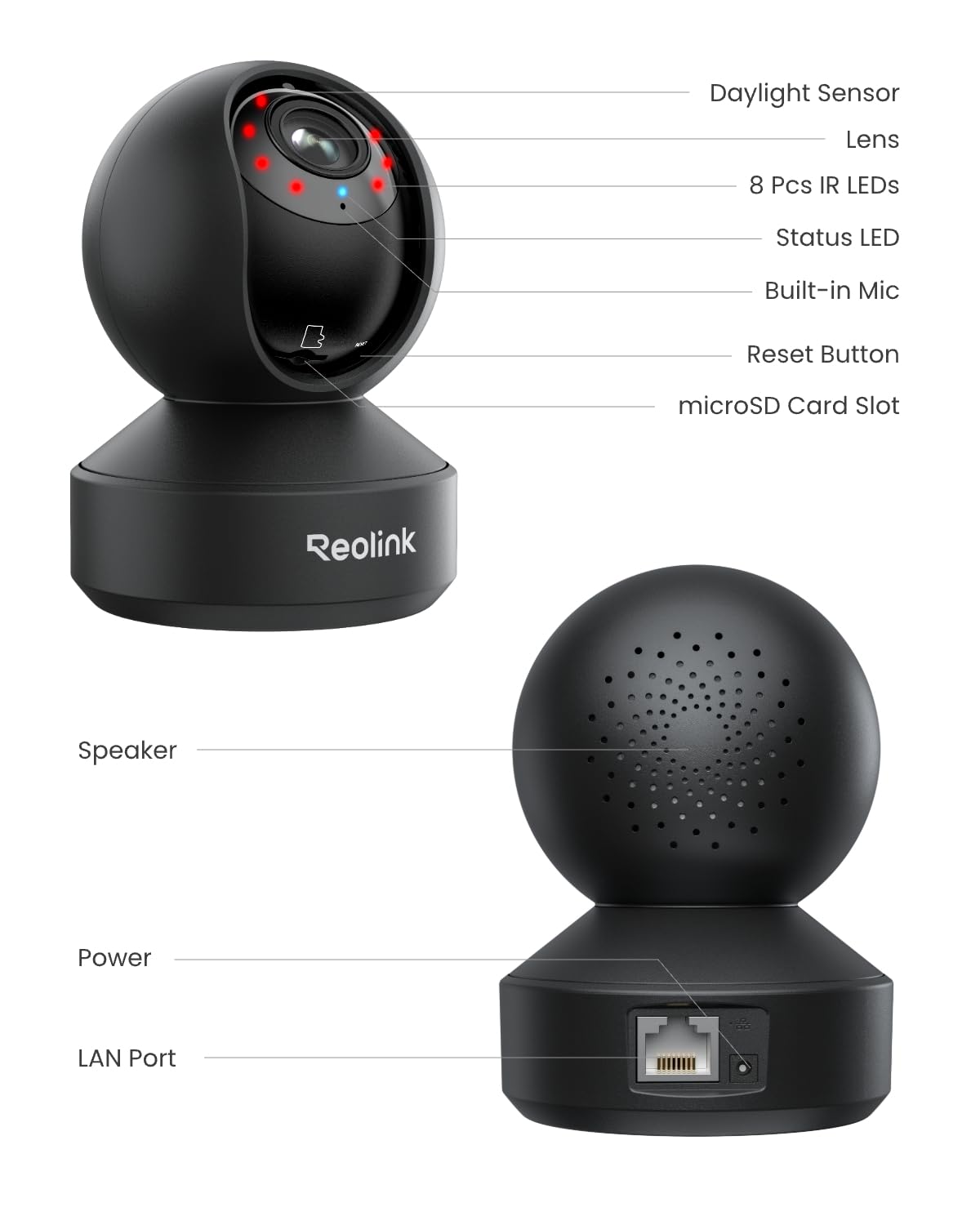 5MP Indoor Pet Camera with 3X Zoom & Auto Tracking