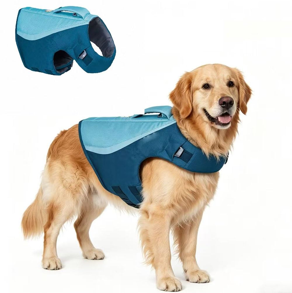 Dog Life Jacket with Grab Handle for Swimming & Water Safety