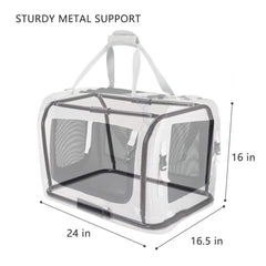Extra Large Soft-Sided Pet Carrier, Foldable & Ventilated for Travel