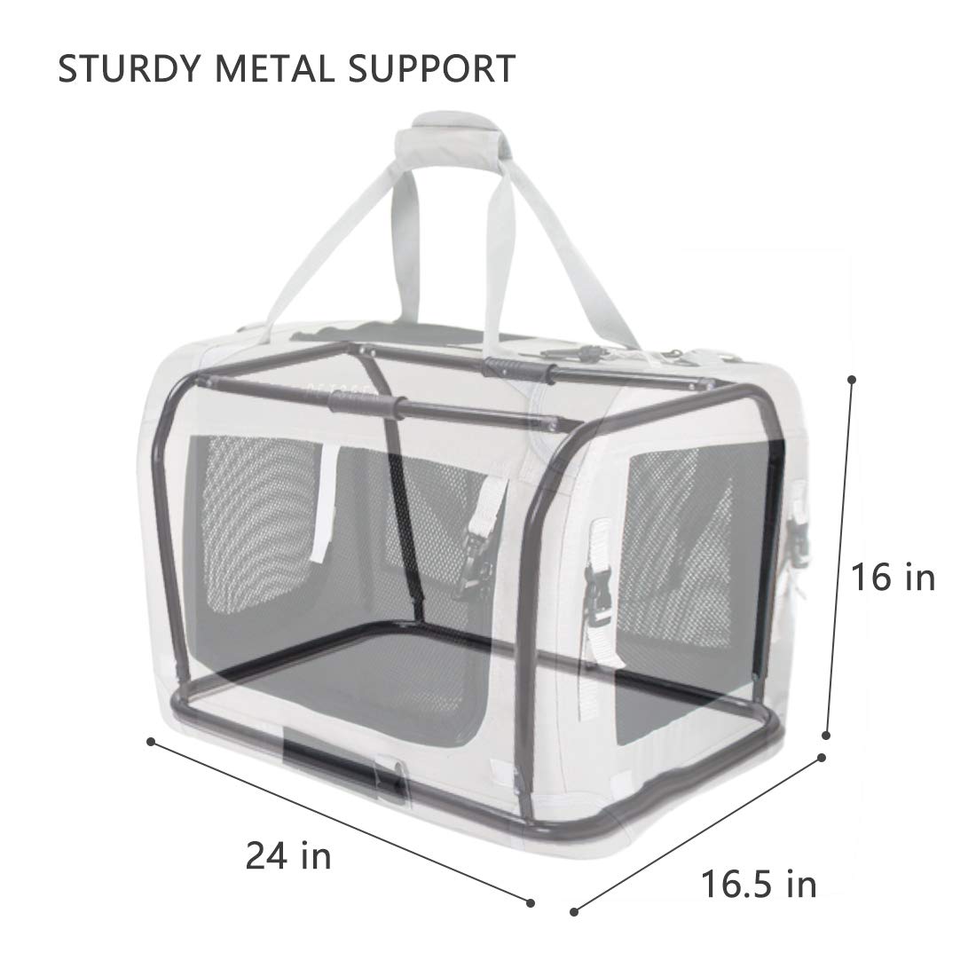 Extra Large Soft-Sided Pet Carrier, Foldable & Ventilated for Travel