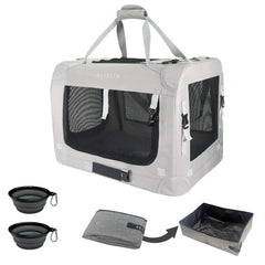 Extra Large Soft-Sided Pet Carrier, Foldable & Ventilated for Travel