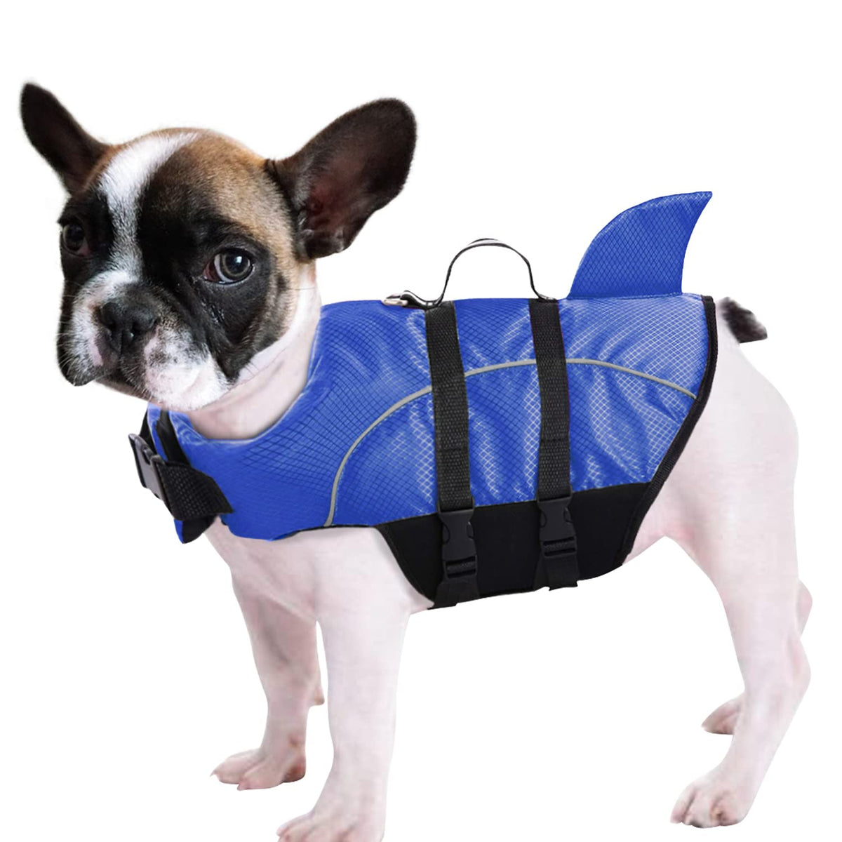 Ripstop Shark Dog Life Jacket for Small & Medium Dogs
