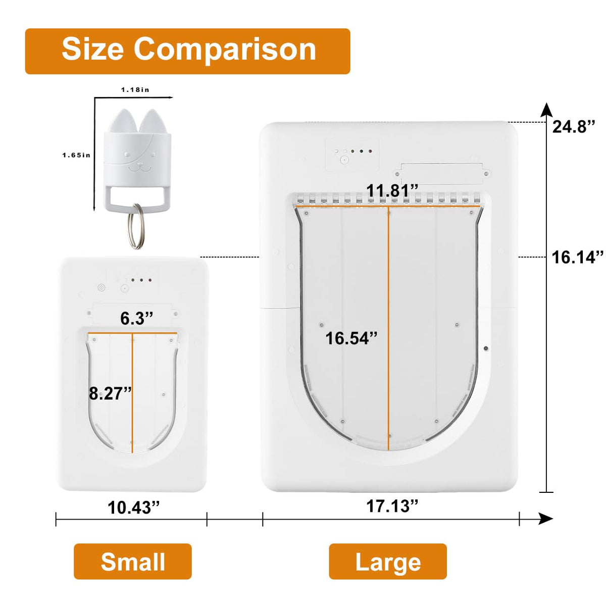 Smart Electronic Pet Door with 3 Modes for Small & Medium Pets