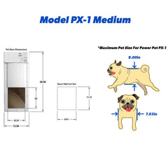 Automatic Electronic Pet Door with Secure Access for Medium Dogs