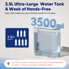 Smart Automatic Cat Water Dispenser with Filtered Water Flow