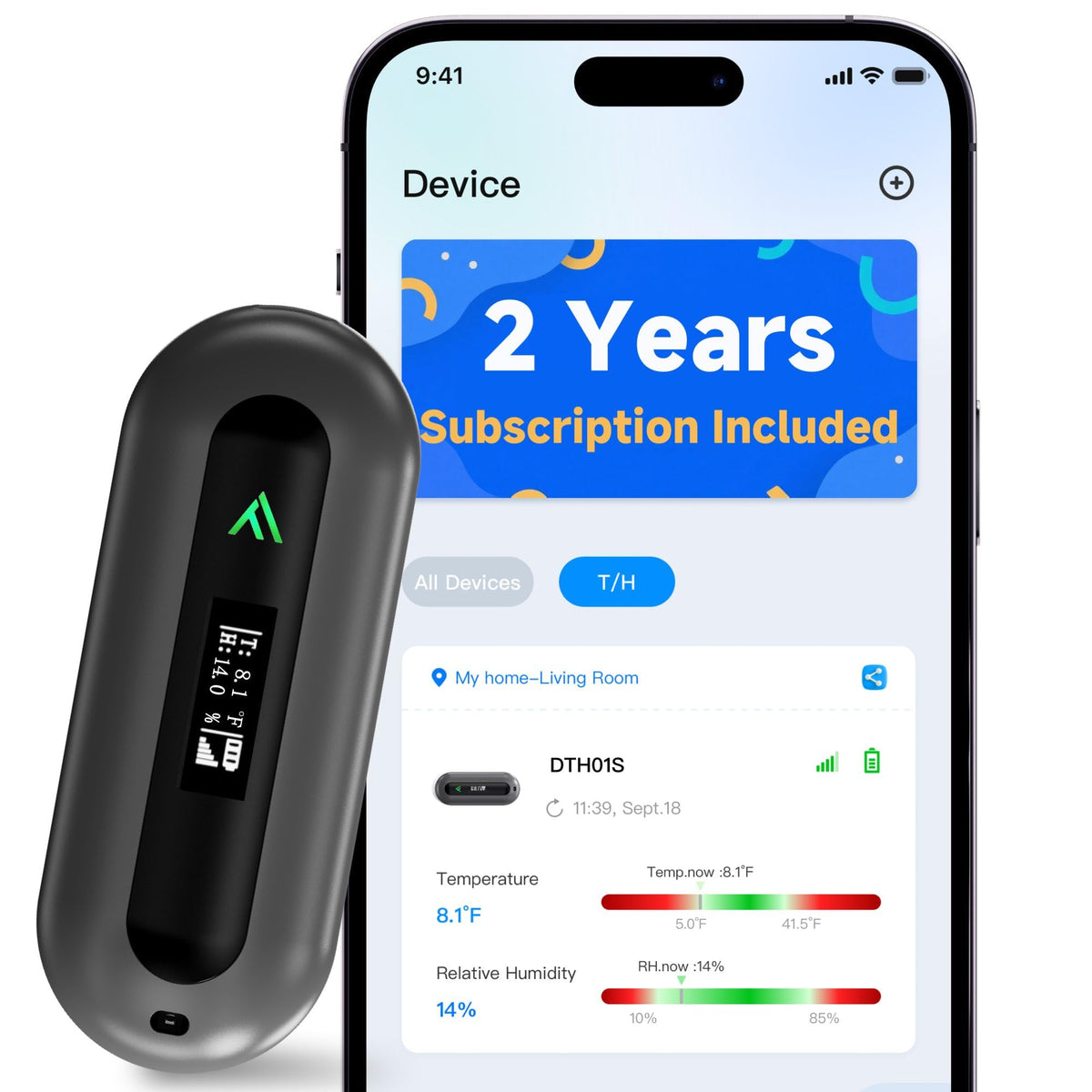 4G Remote Pet Temperature & Humidity Monitor with Power Alerts
