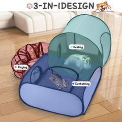 Portable Pet Playpen & Cat Tunnel for Indoor & Outdoor Use