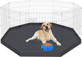 8-Panel Foldable Metal Pet Playpen with Bottom Pad & Cover