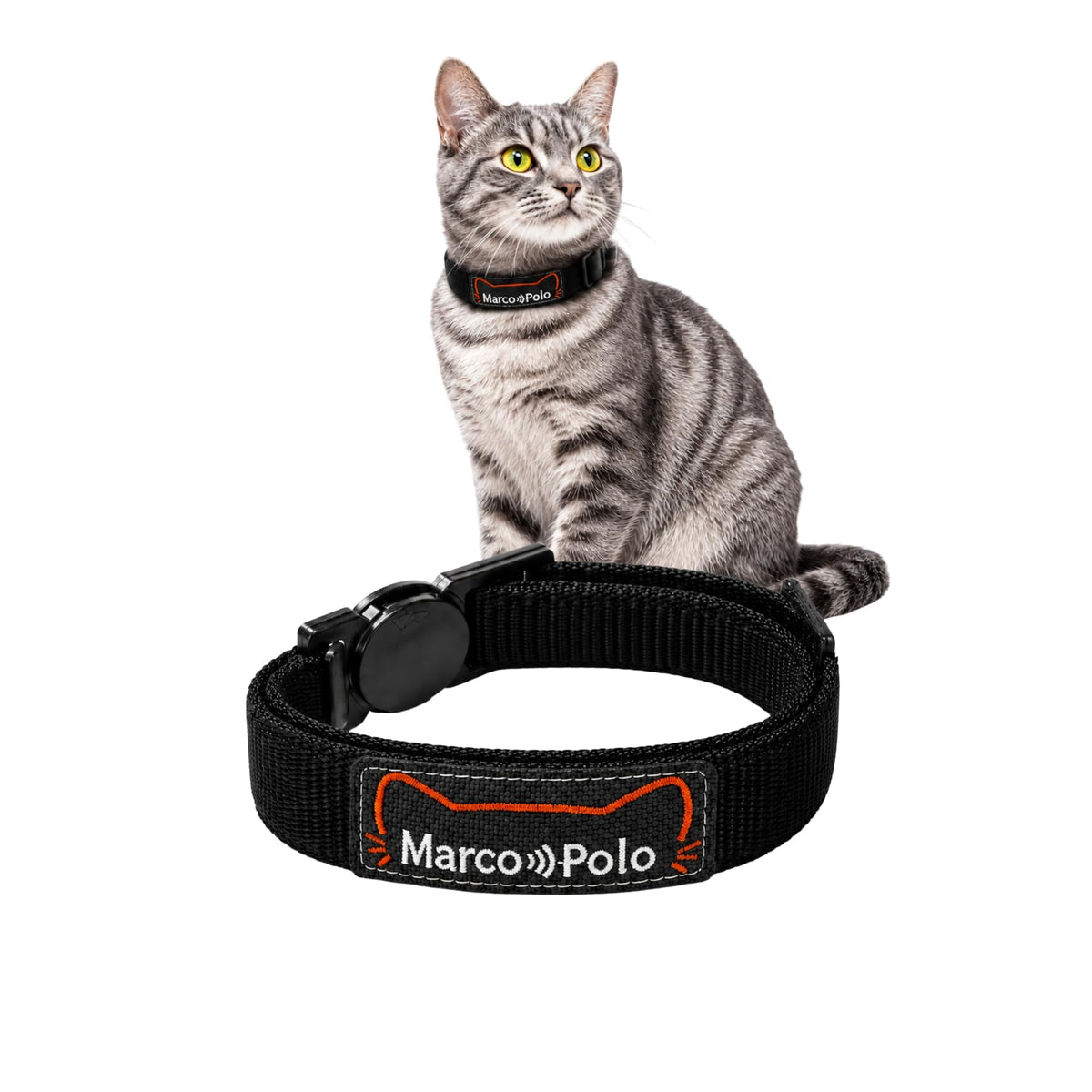 Lightweight Cat Tracker Collar with Long-Range RF Finder, No GPS